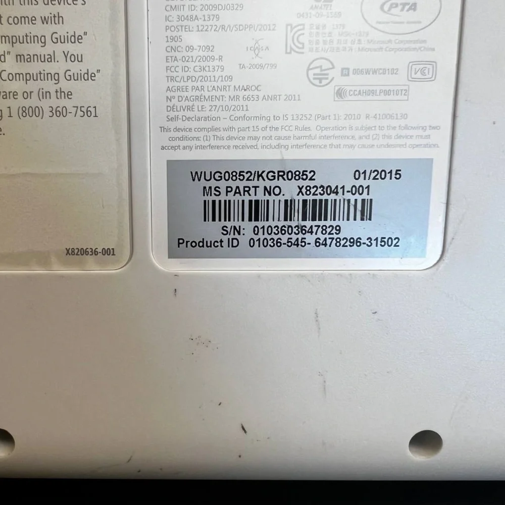 Untested Microsoft Wireless 3050 Desktop Keyboard